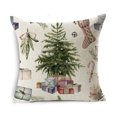 thumbnail image 1 of Funda de cojín de lino con estampado de plantas y pájaros para decoración del hogar, funda de almohada decorativa para sofá y coche, regalo de Navidad, 2023, 1 of 4