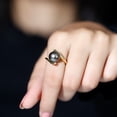 thumbnail image 6 of Rosec Jewels Black Tahitian Pearl Solitaire Ring for Women - 8 mm - AAA Quality, 10K Yellow Gold, US 11.00, 6 of 9