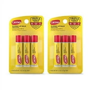 Carmex Medicated Lip Balm .. .. Sticks, Lip Moisturizer .. for .. Dry, Chapped .. Lips, 0.15 .. OZ .. - 3 Count .. .. (2 Pack)