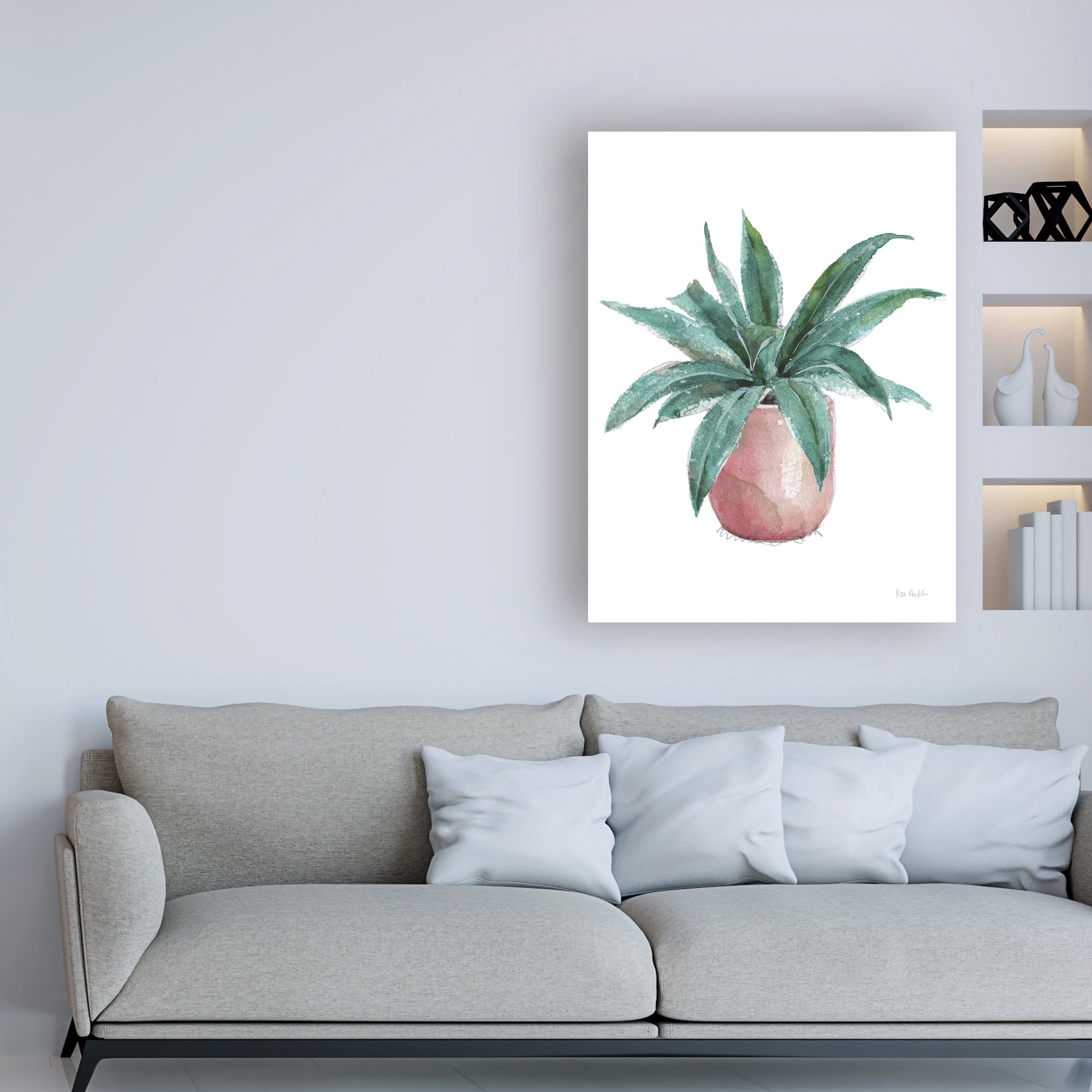Trademark Fine Art 'Mixed Greens Succulent I' Canvas Art by Lisa Audit