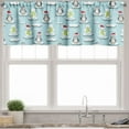 thumbnail image 3 of Ambesonne Funny Valance & Curtain, Penguin Snowman Ice Floe, 55"x45", Multicolor, 3 of 6