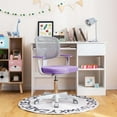 thumbnail image 2 of Costway Kids Mesh Armrests Height Adjustable 360-Degree Desk Chairs, Swive Purple, 2 of 10
