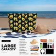 thumbnail image 5 of Sigee Flowers Avocado Print Extra Large Waterproof Beach Travel Bag with Zipper - Durable and Versatile for Vacation, Gym, and Daily Use, 5 of 7