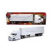 NewRay SS-12343G 1: 32 Long Haul Trucker - Peterbilt 387 (Plain ), White