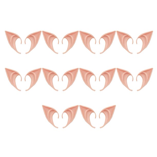 Orejas de elfo de látex para decoración de Halloween, simulación de orejas suaves, vestido de Ángel de hadas, gancho de Cosplay, accesorios para fotos, decoración navideña, 1-10 pares