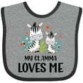 thumbnail image 3 of Inktastic Zebra My Glamma Loves Me Boys or Girls Baby Bib, 3 of 4