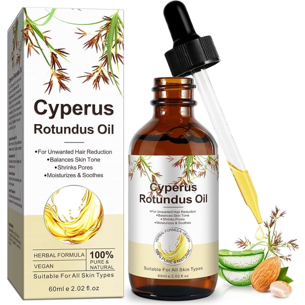 Yanonmyfd Aceite De Cyperus Rotundus, Aceite Natural De Cyperus Rotundus Para Depilación Y Reducción Del Crecimiento Del Vello Corporal, Hidratante Y Calmante, Piel Suave Y Depilación, Para Todo Tipo