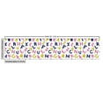 thumbnail image 3 of Ambesonne Alphabet Fabric by the Yard Upholstery, Motifs and Geometric, 1 Yard, Yellow Green Pastel Pink, 3 of 5