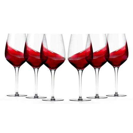 Miko Crystal Wine Glasses Burgundy, 20-ounce, Set of