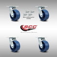 thumbnail image 2 of 5 Inch SS Solid Poly Swivel Caster Set with Ball Bearing and Swivel Lock SCC, 2 of 2