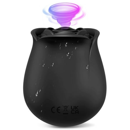 Rose Toys, Sucking Vibrator Adult Sex Toys for Women Couples,Black