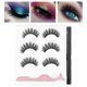 thumbnail image 4 of 3 Pairs False Eyelashes Liquid Eyeliner Tweezers Set Waterproof Eye Makeup Tools3D-03, 4 of 5
