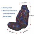 thumbnail image 3 of Wukai Colorful Shells Full Set Car Seat Covers with Soft Padding Universal Auto Front Seats Protector and Cushion Mat, 3 of 5