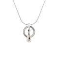 thumbnail image 2 of Delight Jewelry Silvertone Guitar Hockey Ring Charm Necklace, 18", 2 of 4