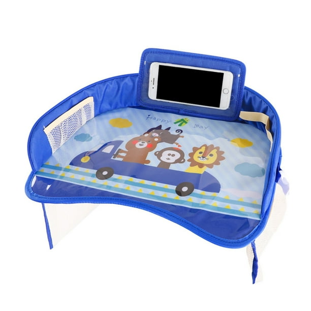 Car Baby Cartoon Safety Seat Tray Portable Cartoon Waterproof Holder for Kids Toy Food Drink Table Baby Seat Table A