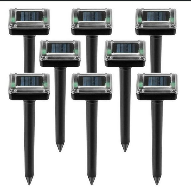 Repelente solar de topos, repelente ultrasónico, paquete de 8, jardín de césped impermeable al aire libre para deshacerse de topos, serpientes y otras plagas subterráneas, verde