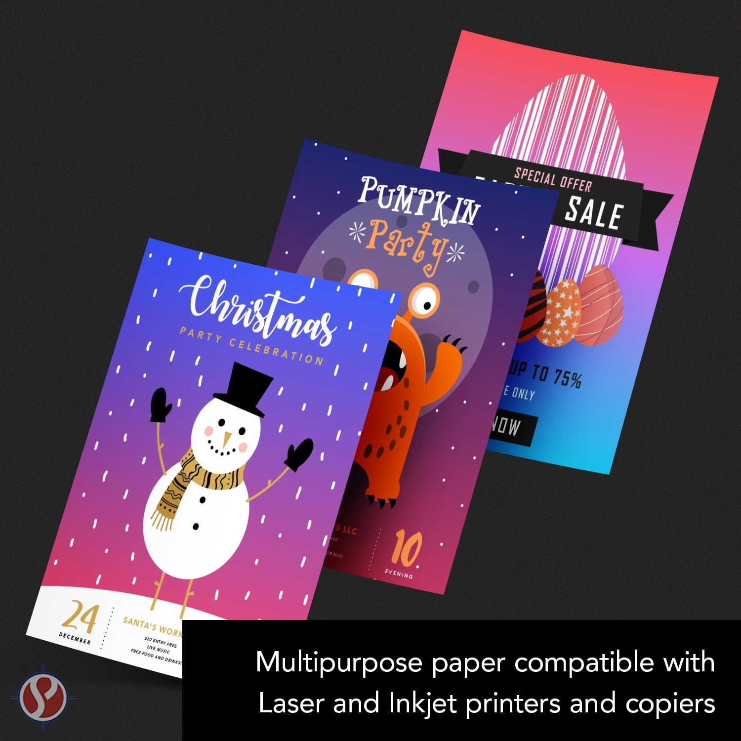 Bright White Paper – Multipurpose Office Print Writing Copy Paper – Flyers, Posters, Design Proposals, Business Documents | 8.5 x 11 | 70lb Text (28lb Bond) | Acid Free Paper | 100 Sheets per Pack