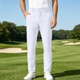 thumbnail image 3 of RFQWOVSR Men's Wrinkle Resistant Solid Color Elastic Casual Business Formal Pants Comfortable Work Commute Trousers 34, 3 of 6