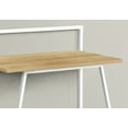 thumbnail image 3 of 30" Natural Laminate Computer Desk - White Frame, Modern Home Office Desk, Small Space Friendly, Laptop Desk, Easy Assembly, Study Table, White & Wood, 3 of 5
