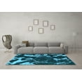 thumbnail image 3 of Ahgly Company Indoor Round Abstract Light Blue Modern Area Rugs, 8' Round, 3 of 4