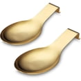 thumbnail image 1 of Soporte para cucharas de oro mate Yjmei, soporte para cucharas de acero inoxidable para estufa, soporte para utensilios de cocina para cucharones, pinzas, espátula, soporte para cucharas para estufa (, 1 of 5