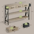 thumbnail image 4 of Aiho 47 "L Console Table  with Drawers, Entryway Table with Storage Shelves, Sofa Table for Living Room, Entryway - Gray, 4 of 10