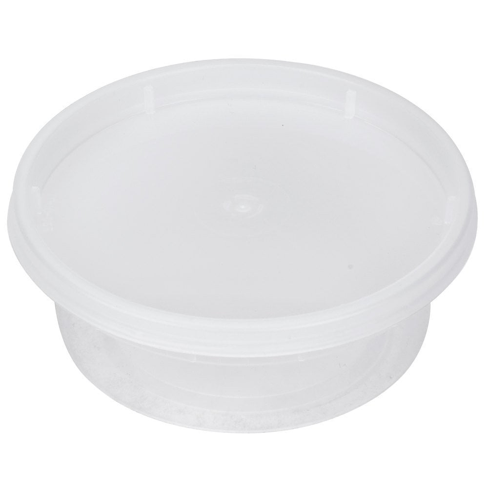 A World Of Deals Plastic Soup /Deli Food Containers with Lids, 8 oz
