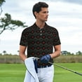 thumbnail image 6 of Xecao Red Poker for Mens' Casual Short Sleeve Button-Down Polo Shirts for a Classic Golf Look, 6 of 9