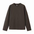 thumbnail image 1 of Classic Oversized Long Sleeve T-Shirt Men Autumn Collection Breathable Solid Color, 1 of 7