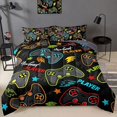 thumbnail image 1 of 6 Pieces Gamer Comforter Set for Boys Gaming Bedding Set Full Size,Video Game, 1 of 7