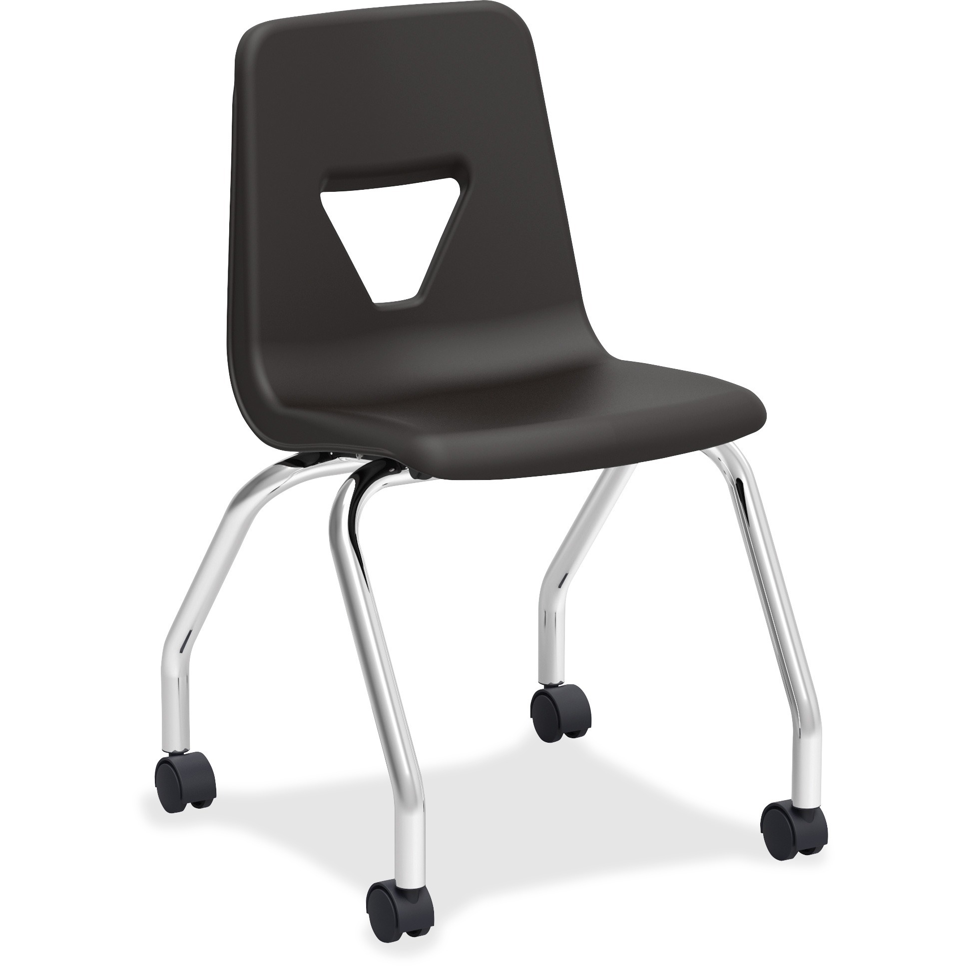 Lorell, LLR99911, Classroom Mobile Chairs, 2 / Carton, Black