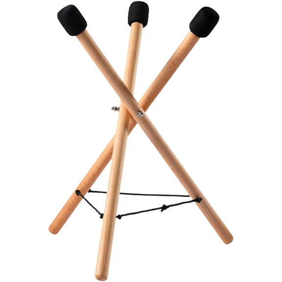 ABCISI Handpan Stand, Tongue Drum Bracket, Solid Wood Adjustable Tripod Structure Holder, Extendable Snare Bracket for 12 to 22 Inch Percussion Instruments