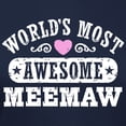 thumbnail image 3 of CafePress - World's Most Awesome Meemaw Women's Dark T Shirt - Women's Traditional Fit Dark T-Shirt, 3 of 4
