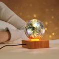 thumbnail image 2 of 3d Feu d'Artifice Lampe de Table Chambre à Coucher Atmosphère Lampe de Table Usb, 2 of 2