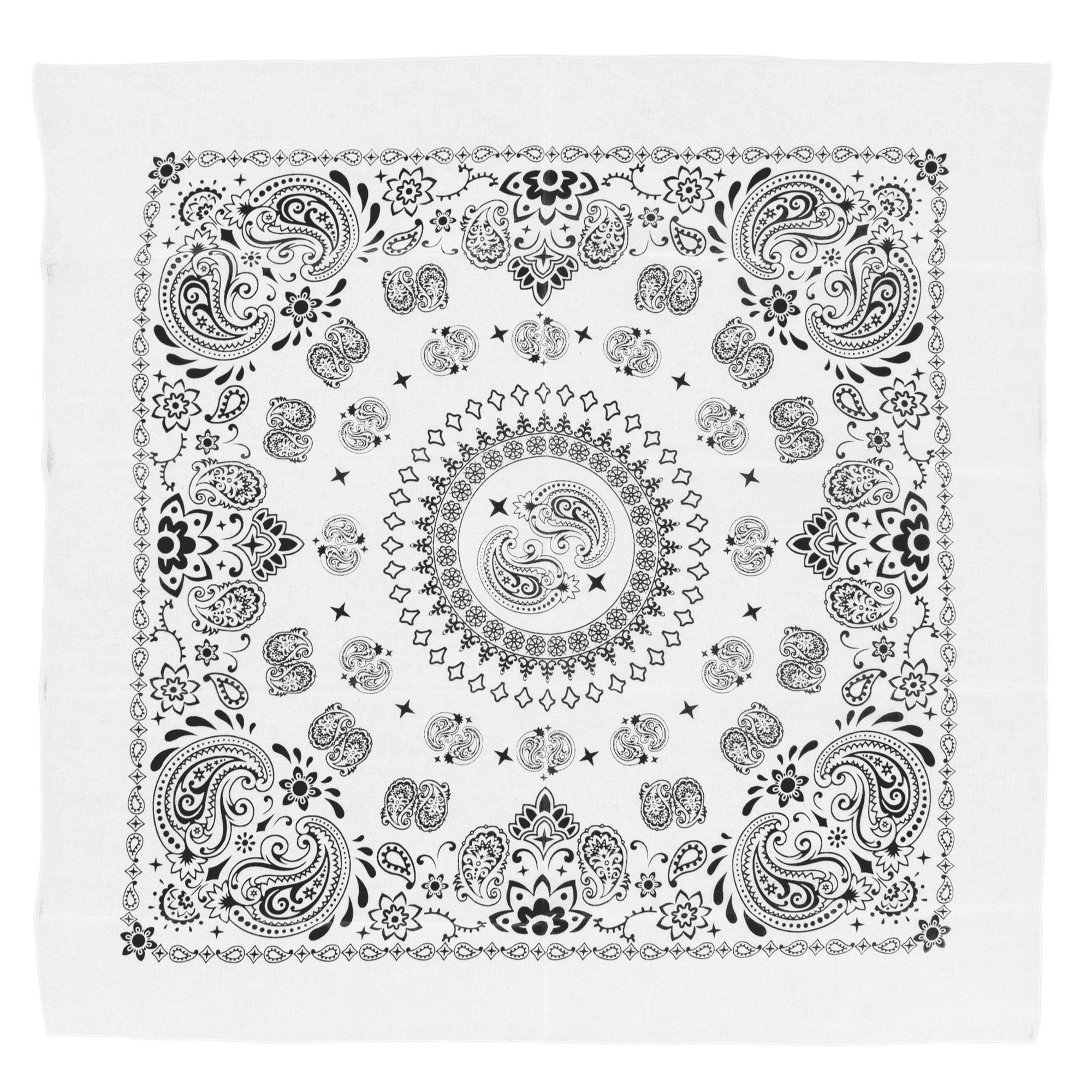 Bandana Homme ou Femme paisley blanc - Bandana Avenue