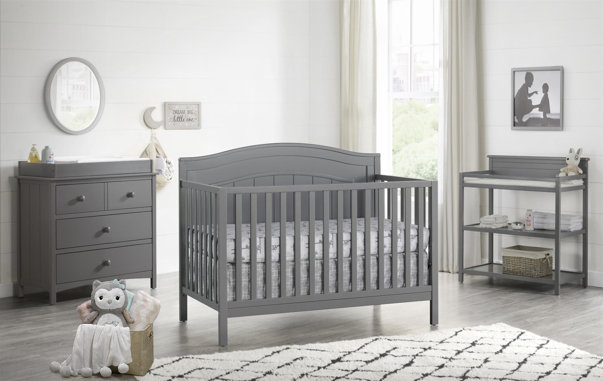 Buy Oxford Baby North Bay 4in1 Convertible Crib, Dove Gray Online in
