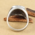 thumbnail image 4 of GHSDFBB Bague Religieuse en Acier Inoxydable Catholique St Benedict Exorcisme Signet Protection Démon Chasseur de Fantômes Bande Croisée avec Beaucoup de Lettres, Or, Argent Noir, 4 of 4