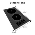 thumbnail image 2 of Equator Plaque de Cuisson à Induction Verticale 12 Pouces Encastrée/autonome 2 Brûleurs 110V, 2 of 12