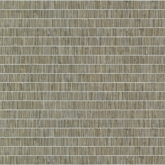 Warner Luz Brown Faux Grass Cloth Wallpaper