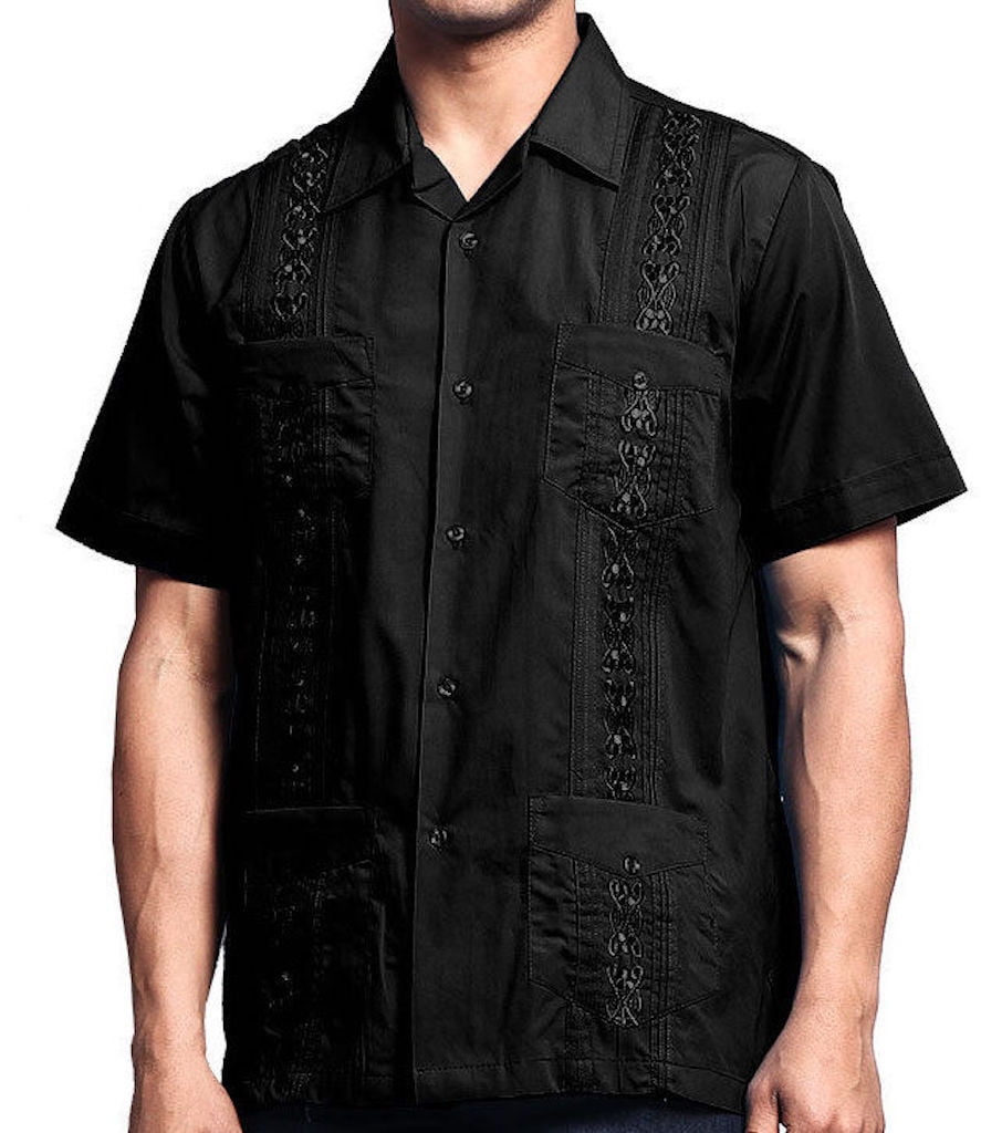 Guayabera Men S Cuban Beach Wedding Short Sleeve Button Up Casual Dress Shirt Guayabera Men S Cuban Beach Wedding Short Sleeve Button Up Casual Dress Shirt