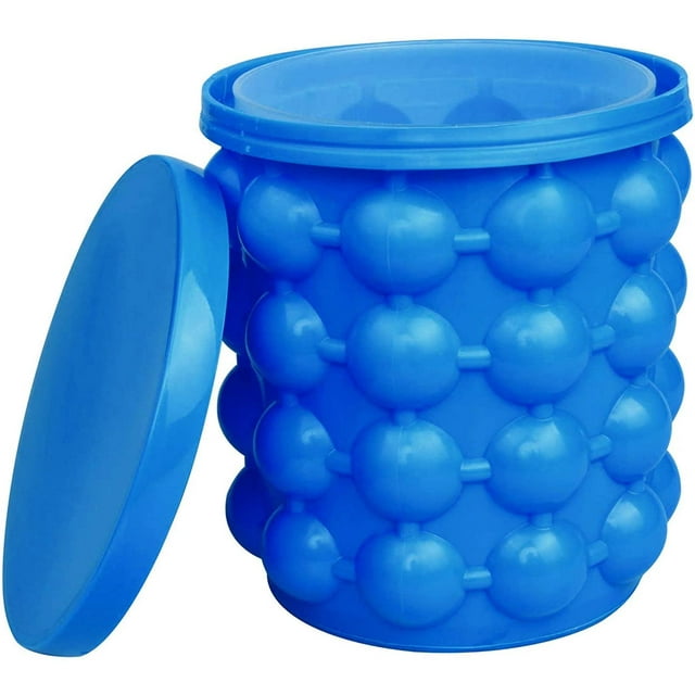 Bandejas de hielo para moldes de cubitos de hielo, cubo de hielo grande de silicona, fabricante de cubitos de hielo (2 en 1), redondo, portátil, para whisky congelado, cóctel, bebidas Fason WRQX-215