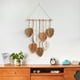thumbnail image 5 of Macramé colgante de pared hecho a mano decoraciones para el hogar Boho macramé tapiz tejido colgante de pared hoja pluma decoración de pared caqui, 5 of 6