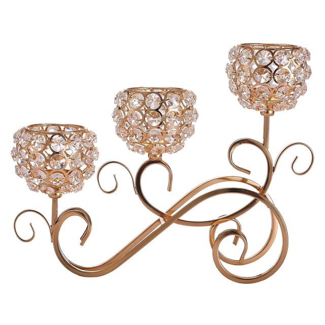 Candelabro moderno Zulema de cristal y hierro