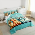 thumbnail image 3 of Manfei Animal Cat 3 Pieces Queen Comforter Set for Boys Girls,Cartoon Animal Ultra Soft Bedding Sets,Kawaii Pet Bedding Comforter Set Breathable,Breathable Home Decor,Reversible, 3 of 8