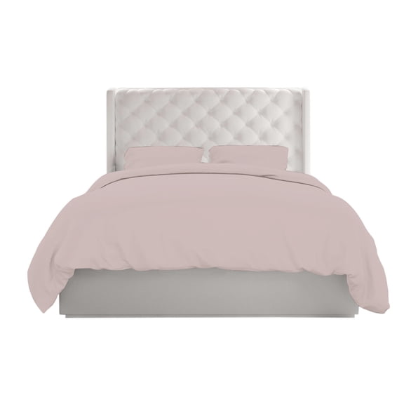 BedDecor 600 TC 100% Egyptian Cotton 3 Pcs Duvet Cover Solid (Pink,Full /Queen)