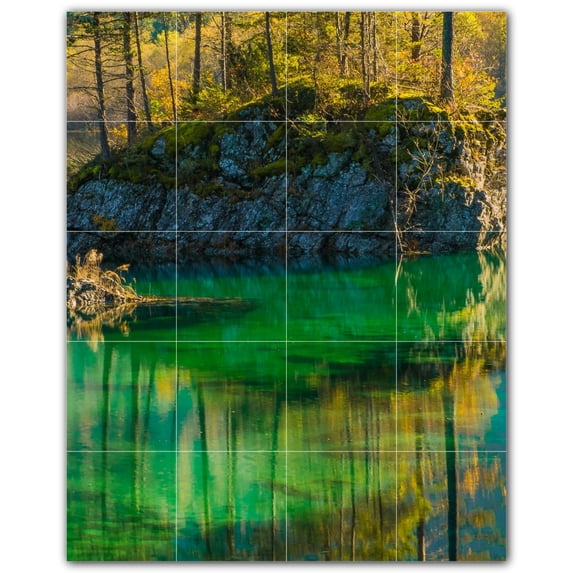 Picture-Tiles.com: Lighthouse Ceramic Tile Wall Mural WAL500838-45L. 32"W x 40"H using (20) 8" x 8" Ceramic Tiles-Satin Finish
