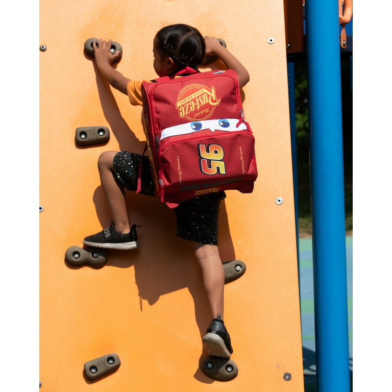 Disney Pixar Cars 14 Lightning McQueen Shaped Backpack for Boys Girls Kids School Bag Red