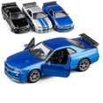 thumbnail image 3 of Coche de juguete Roku Nissan GT-R R34 modelo de aleación 1:36 para niños, 3 of 5