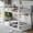 White, variant on MIDOQIN Low Bunk Bed Queen over Queen, Upgraded Round-Pipe Metal Floor Bunk Bed Loft Bed Frame with Ladders & Full Guardrails for Teens & Adults, White