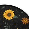 thumbnail image 4 of 36.2 Inch Round Floor Mat Yellow Sunflower Pattern Carpet Decor Rug for Living Room Bedroom, 4 of 6